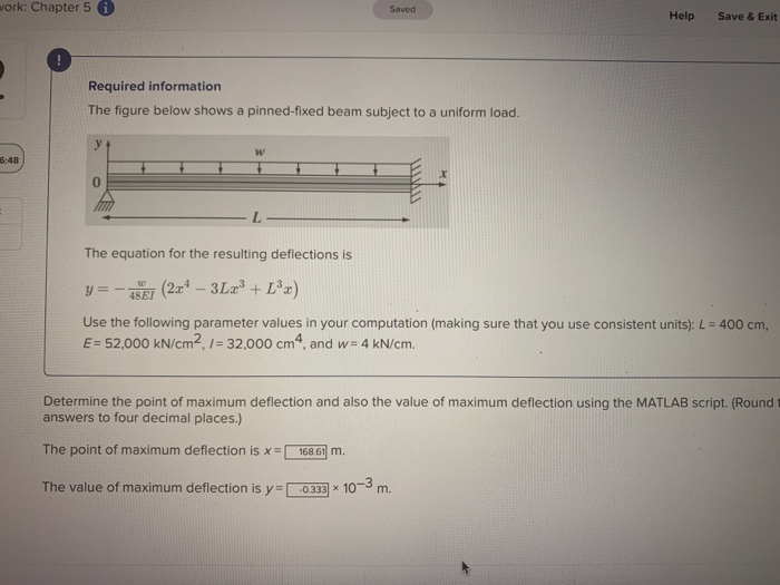 Solved Work Chapter 5i Saved Help Save Exit Required Chegg