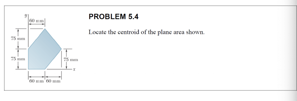 Solved PROBLEM 5 4 60 Mm Locate The Centroid Of The Plane Chegg