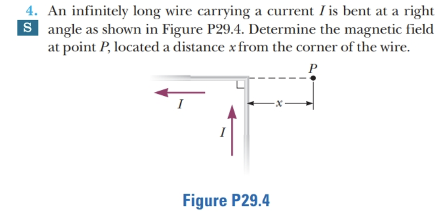 Solved 4 An Infinitely Long Wire Carrying A Current I Is Chegg