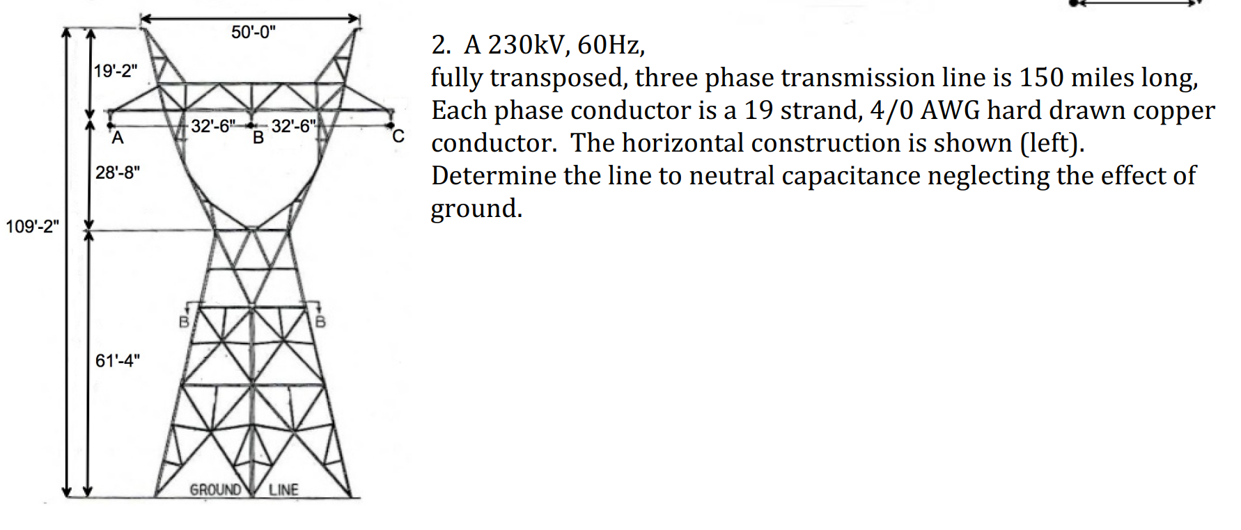 Solved A Kv Hz Fully Transposed Three Phase Chegg