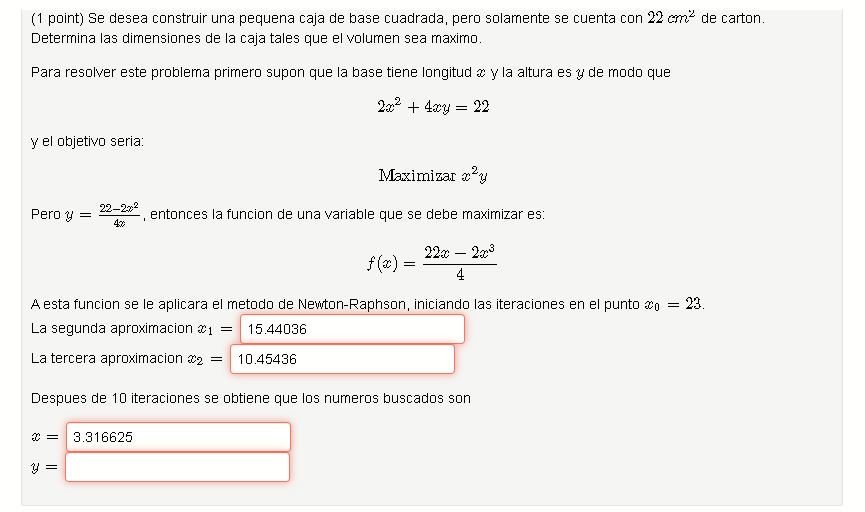 Solved 1 Point Se Desea Construir Una Pequena Caja De Base Chegg