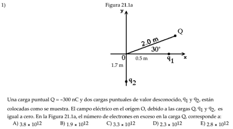 Solved Una Carga Puntual Q Nc Y Dos Cargas Puntuales De Chegg