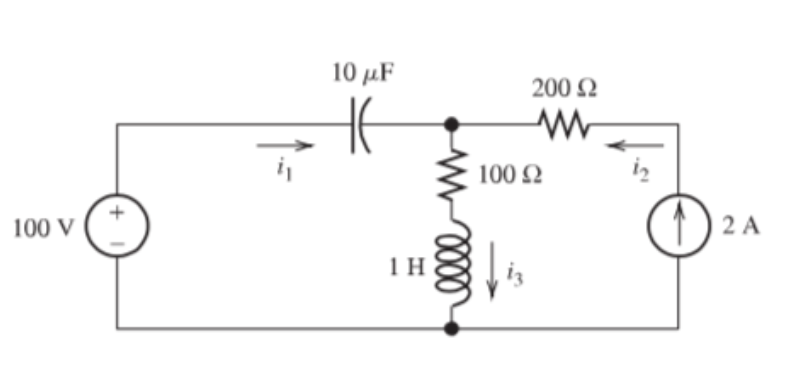 Solved Find The Steady State Values Of The Currents I I Chegg