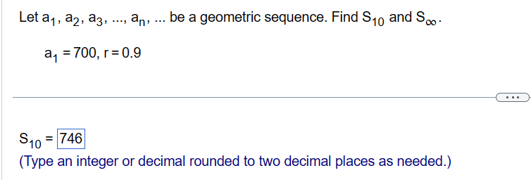 Solved Let A1 A2 A3 An Be A Geometric Sequence Find S10 Chegg