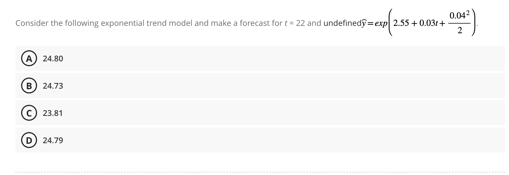 Solved Consider The Following Exponential Trend Model And Chegg