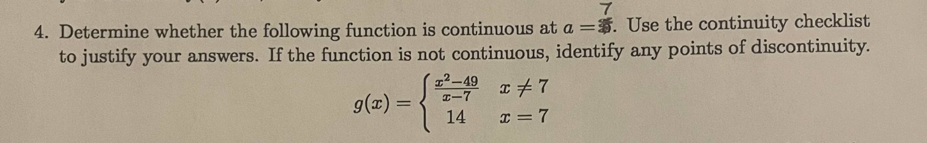 Solved Determine Whether The Following Function Is Chegg