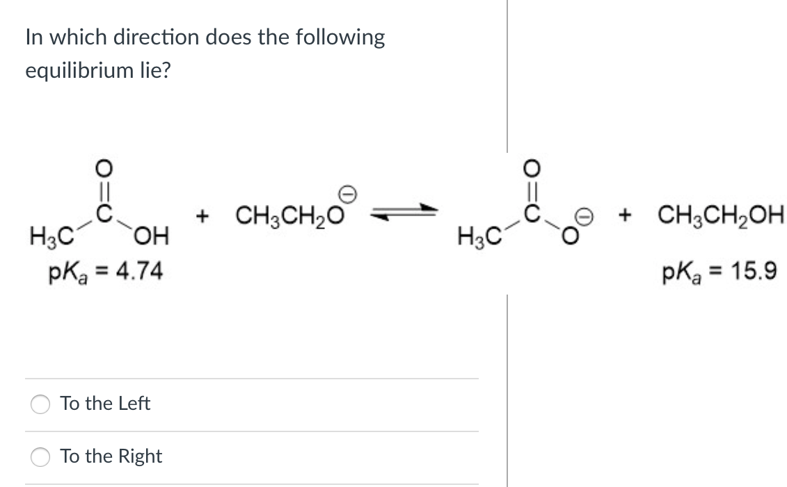 Solved In Which Direction Does The Following Equilibrium Chegg