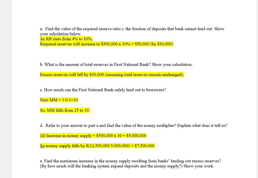 Following The Balance Sheet For The First National Chegg