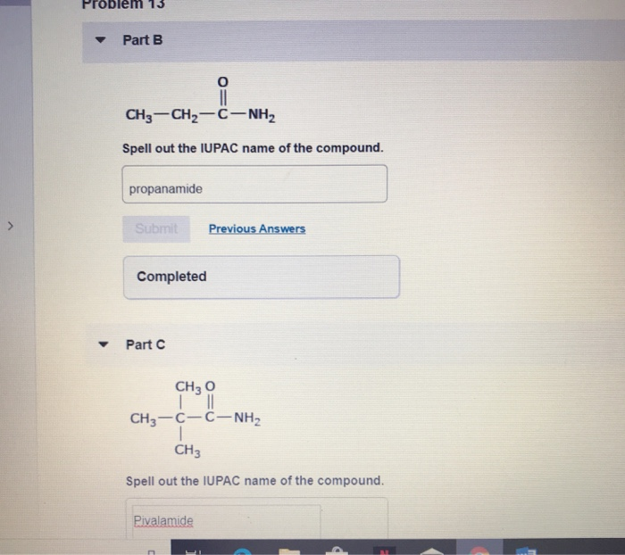 Solved Write The Iupac Name For Each Of The Following Amides Chegg