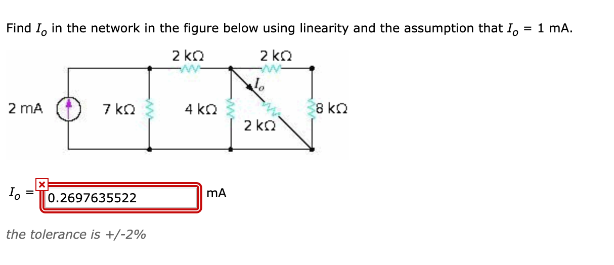 Solved Find Io In The Network In The Figure Below Using Chegg