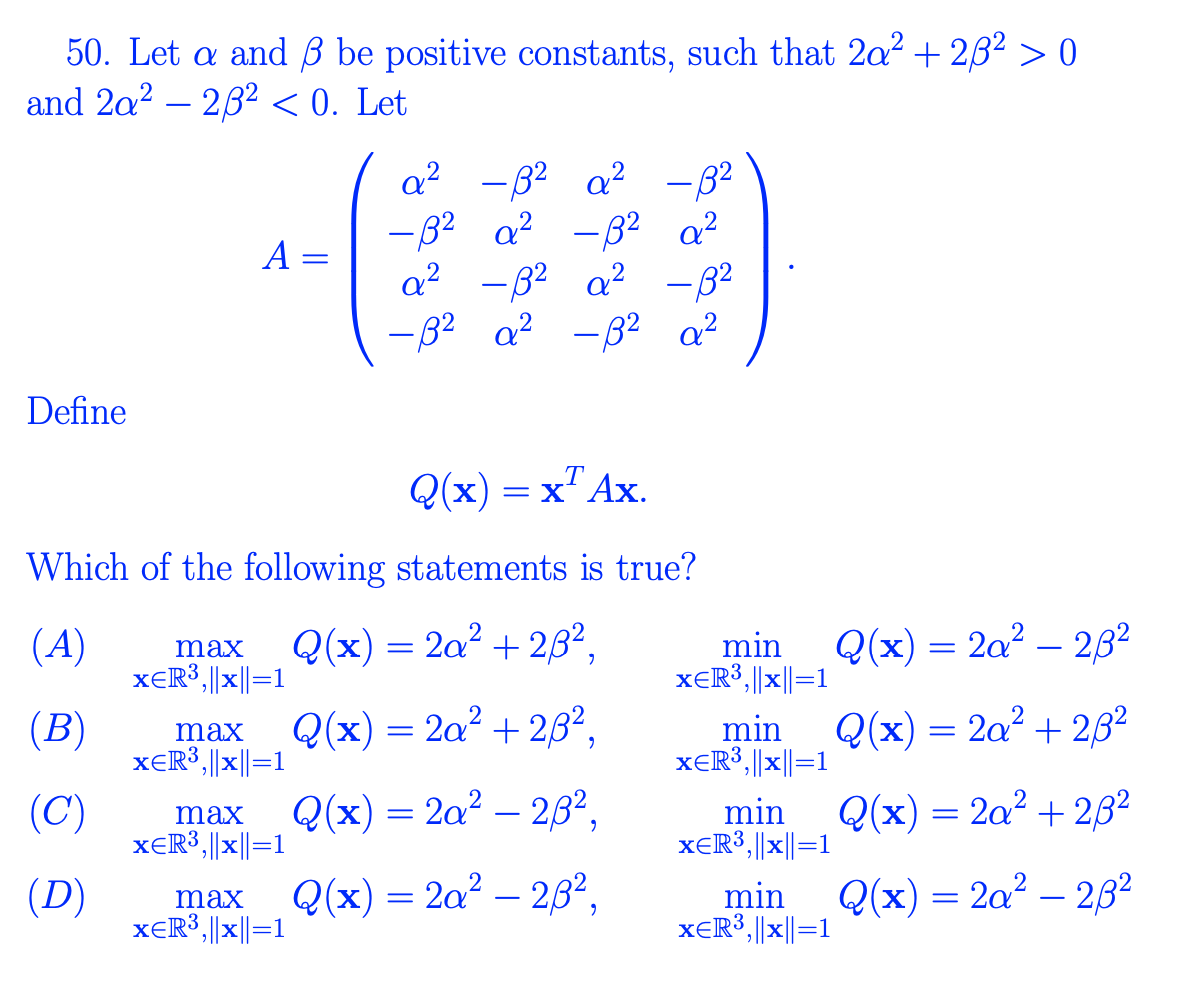 Solved Let And Be Positive Constants Such That Chegg