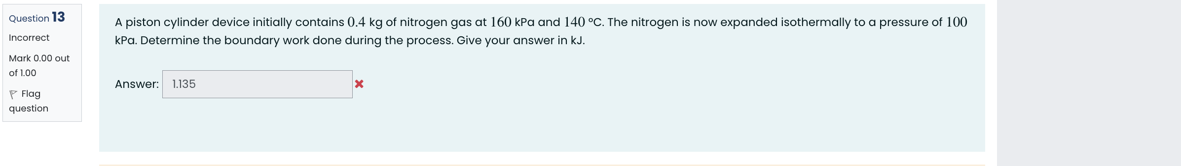 Solved A Piston Cylinder Device Initially Contains 0 4 Kg Of Chegg