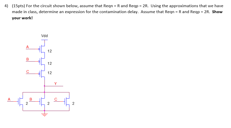 Solved 4 15pts For The Circuit Shown Below Assume That Chegg