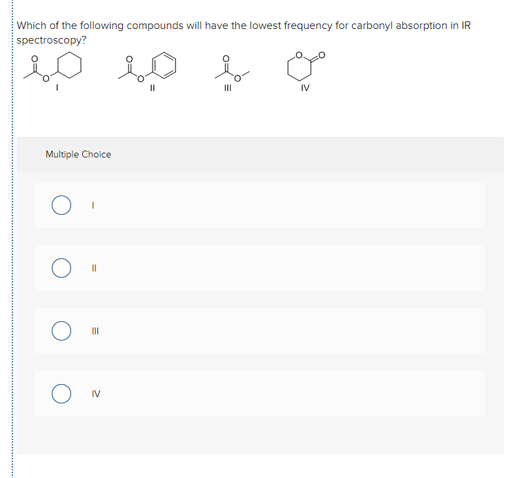 Solved Which Of The Following Compounds Will Have The Lowest Chegg