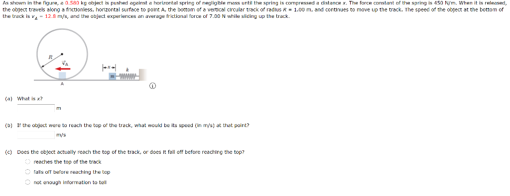 Solved As Shown In The Figure A 0 580 Kg Object Is Pushed Chegg