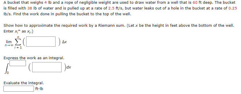 Solved A Bucket That Weighs Lb And A Rope Of Negligible Chegg