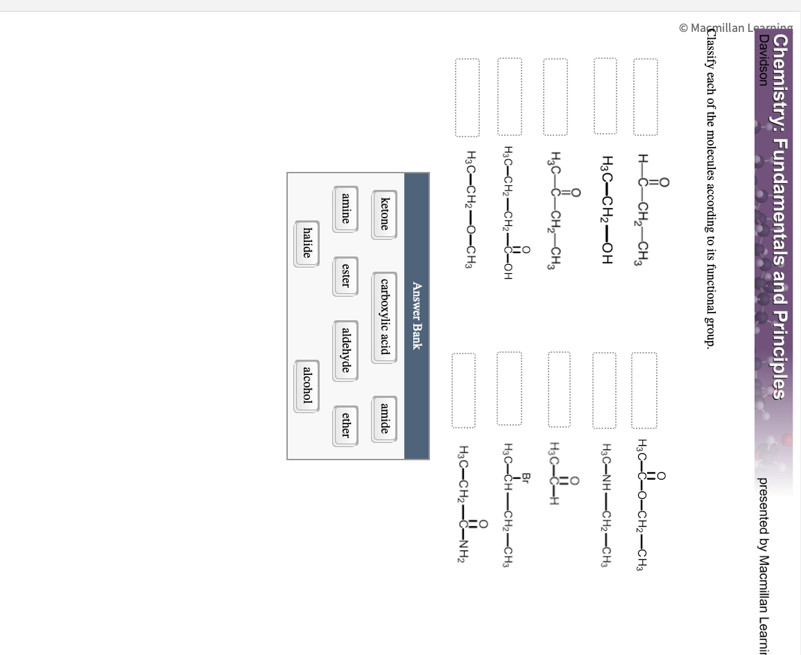 Solved Classify Each Of The Molecules According To Its Chegg