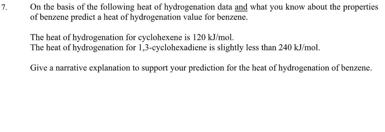 Solved 7 On The Basis Of The Following Heat Of Chegg