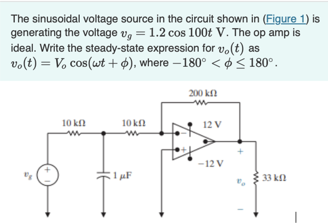 Solved The Sinusoidal Voltage Source In The Circuit Shown In Chegg