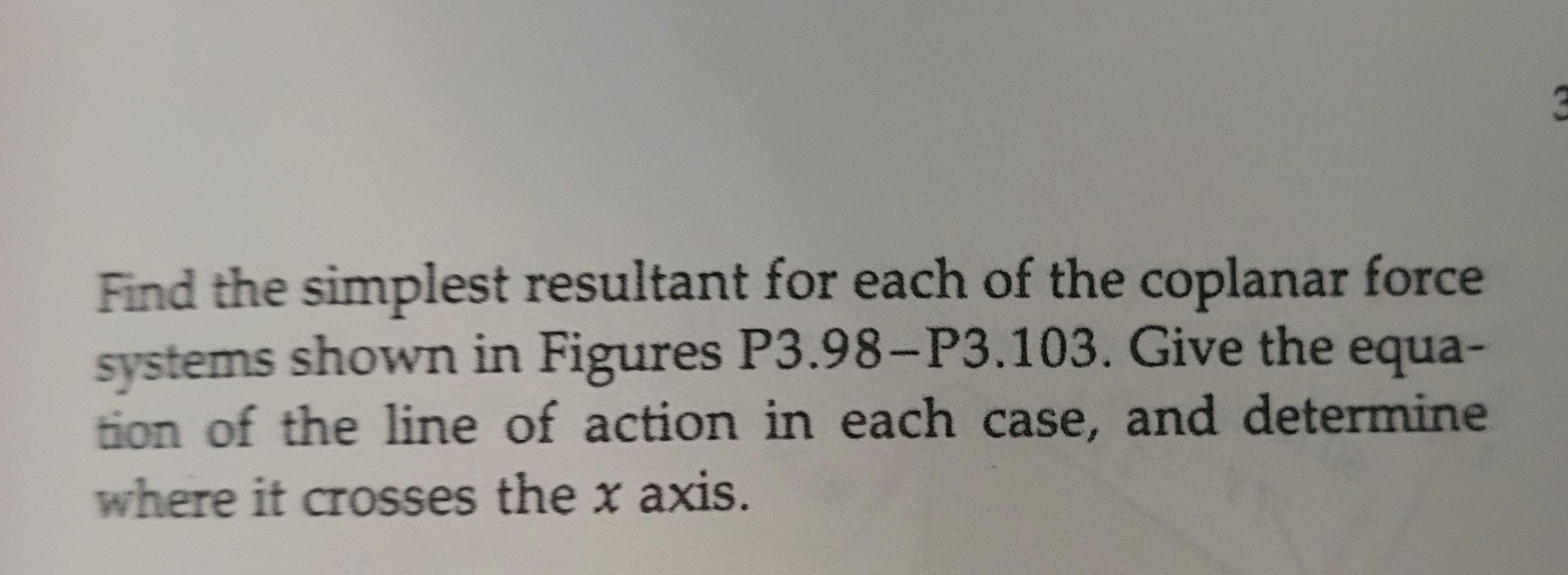 Solved Find The Simplest Resultant For Each Of The Coplanar Chegg