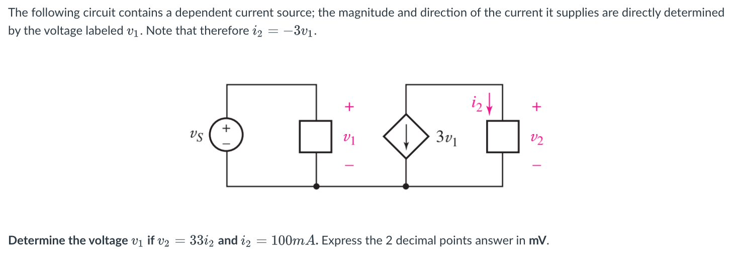 Solved The Following Circuit Contains A Dependent Curren