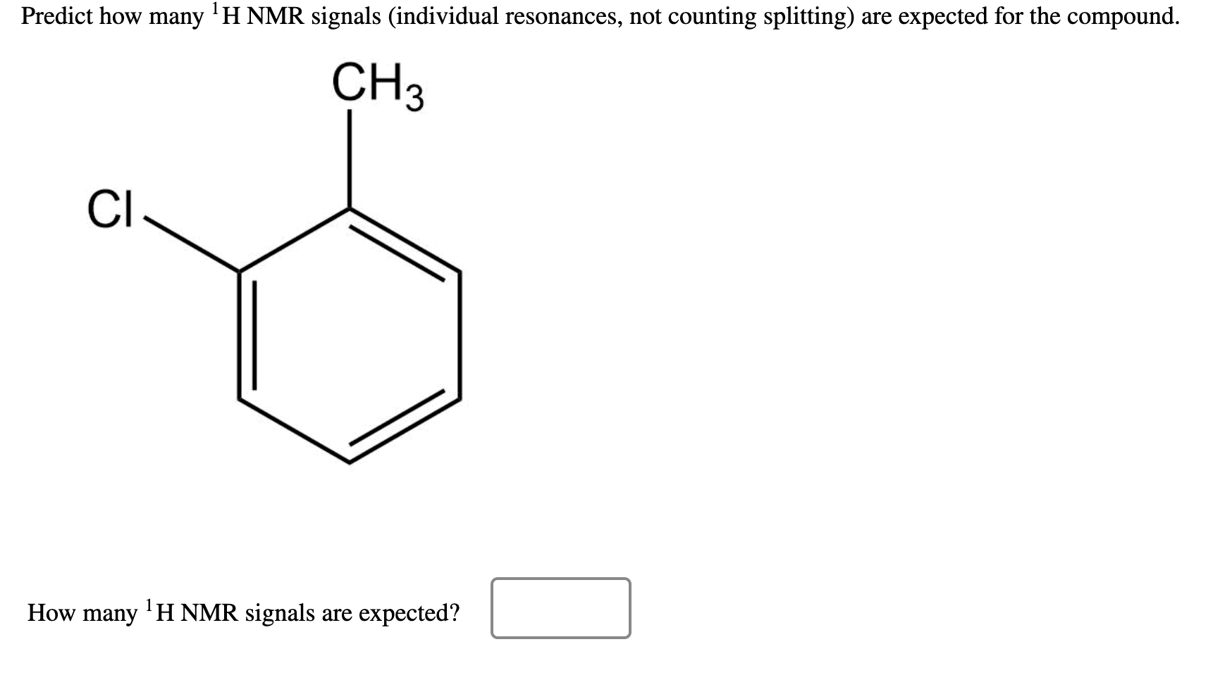 Solved Predict How Many H Nmr Signals Individual Chegg