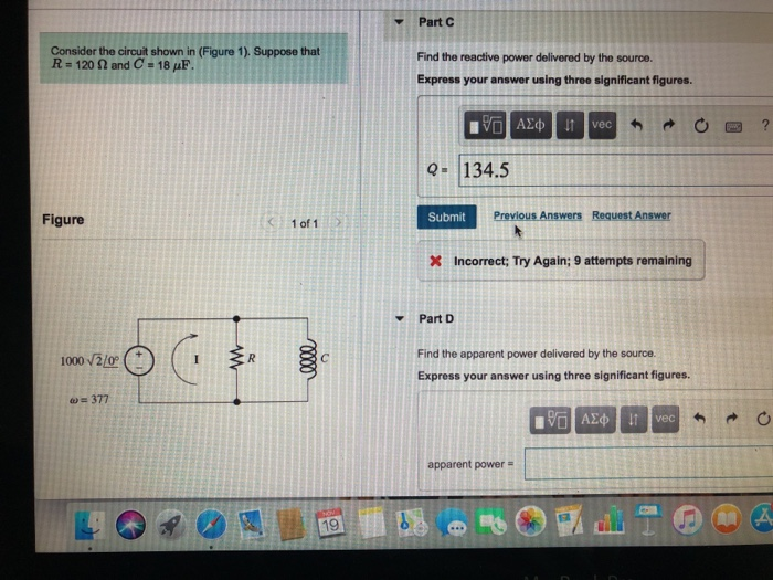 Solved Find The Phasor Current I Enter Your Answer Using Chegg