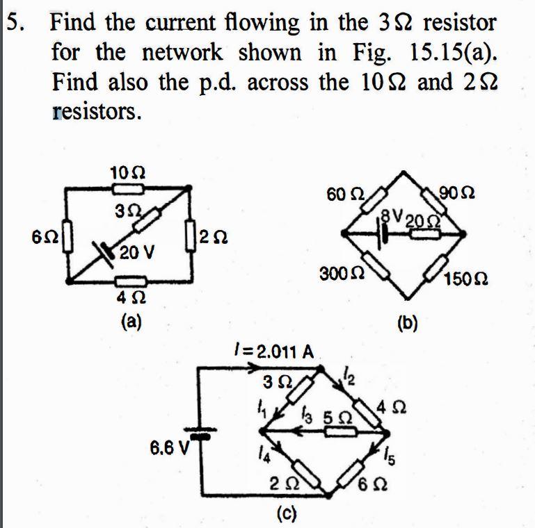 Solved Find the current flowing in the 3Ω resistor for the Chegg