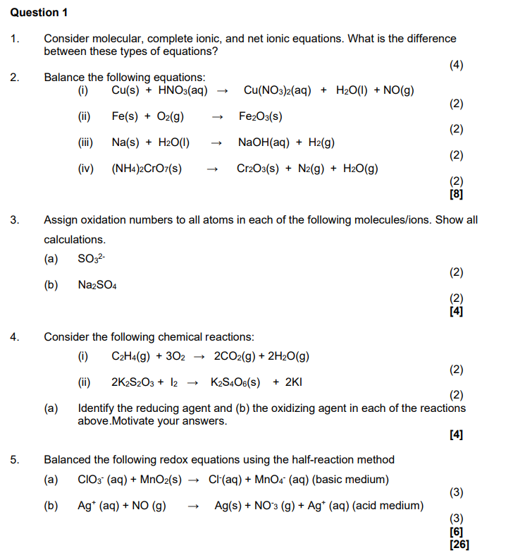 Solved 1 Consider Molecular Complete Ionic And Net Ionic Chegg