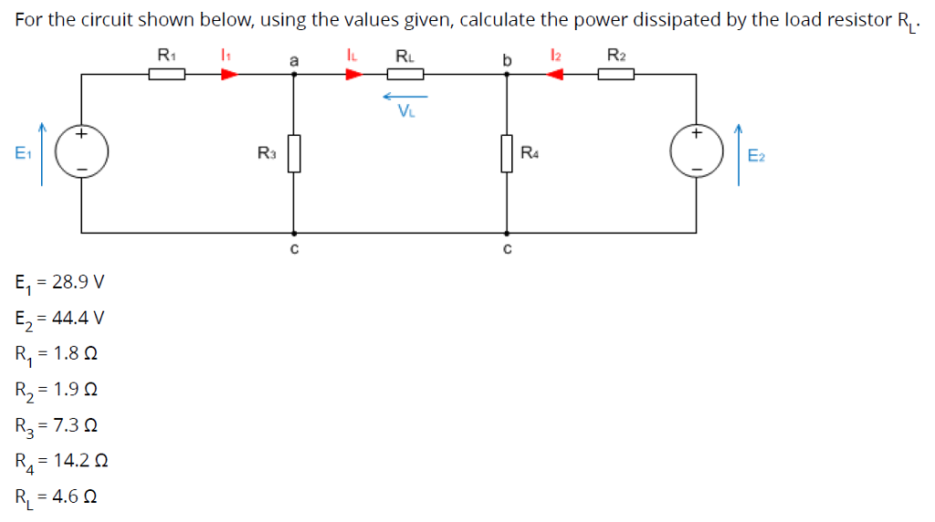 Solved For The Circuit Shown Below Using The Values Given Chegg