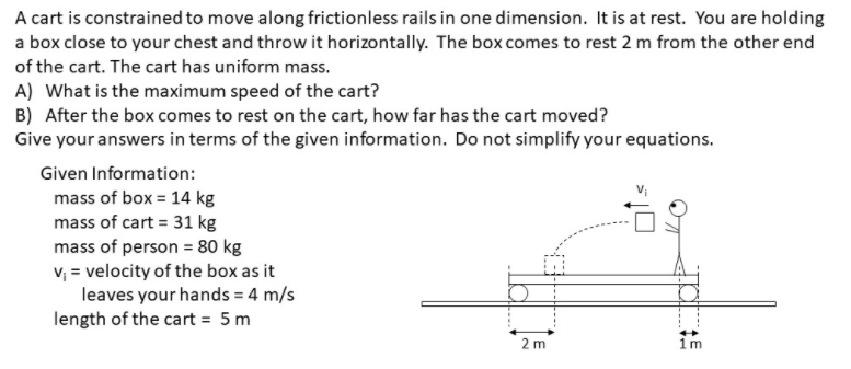 Solved A Cart Is Constrained To Move Along Frictionless Chegg