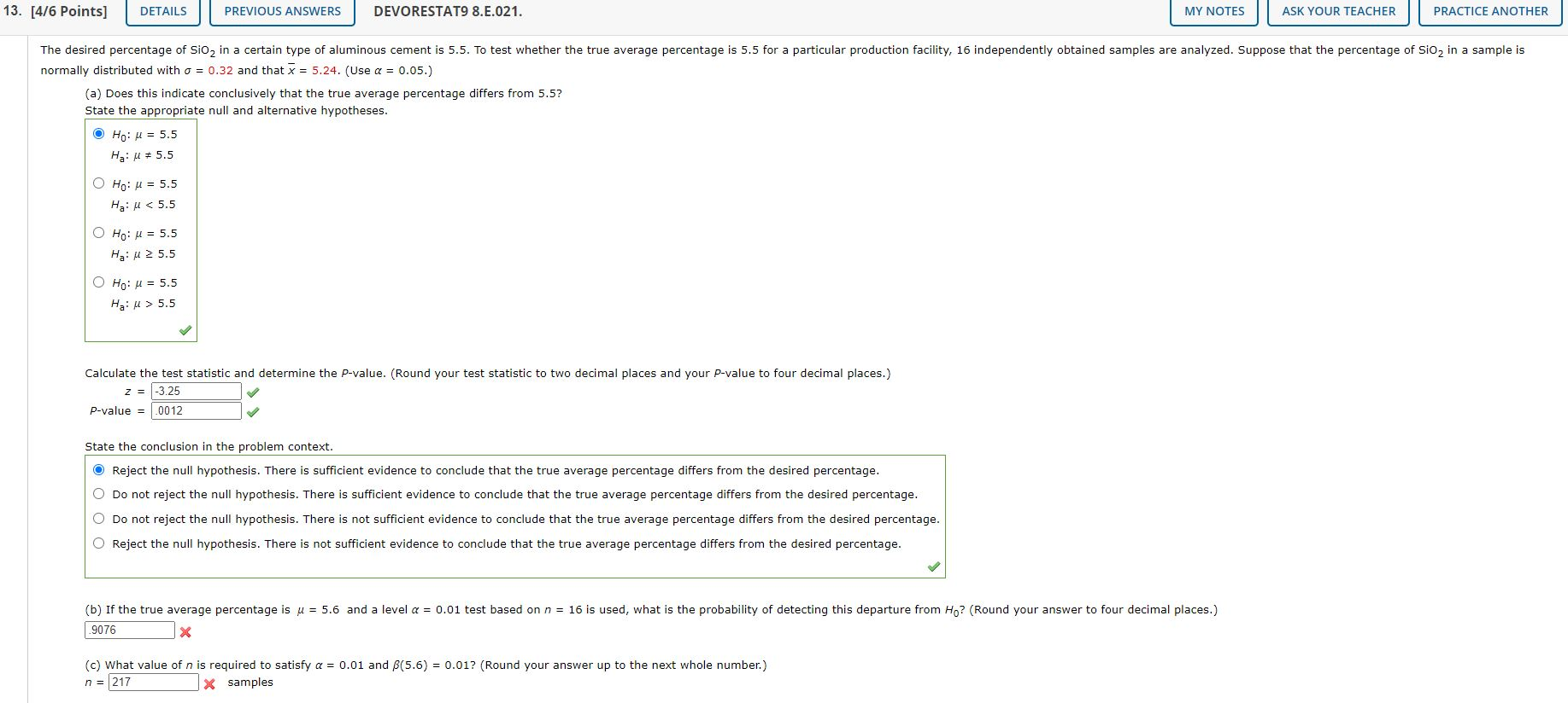 Solved Points Details Previous Answers Devorestat Chegg