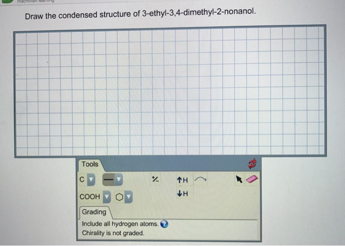 Condensed Structural Diagram For Ethyl Dimethylhexane