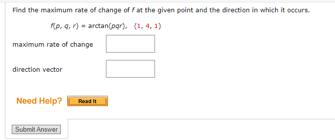 Solved Find The Maximum Rate Of Change Of F At The Given Chegg