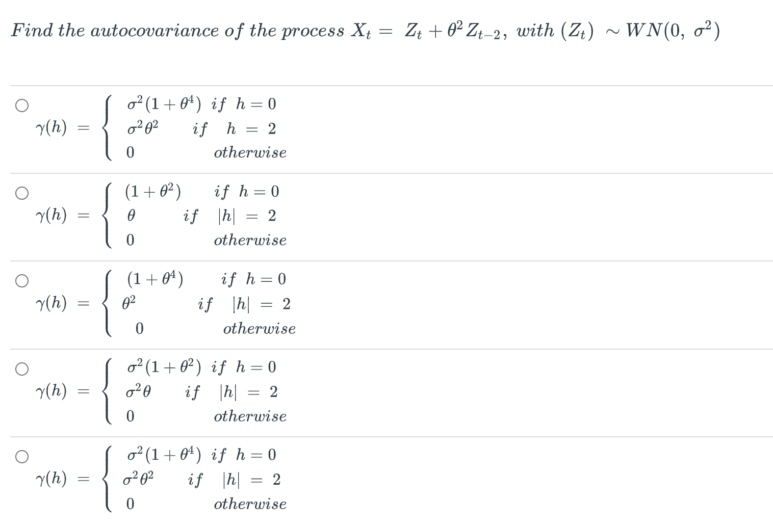 Solved Find The Autocovariance Of The Process X T Chegg