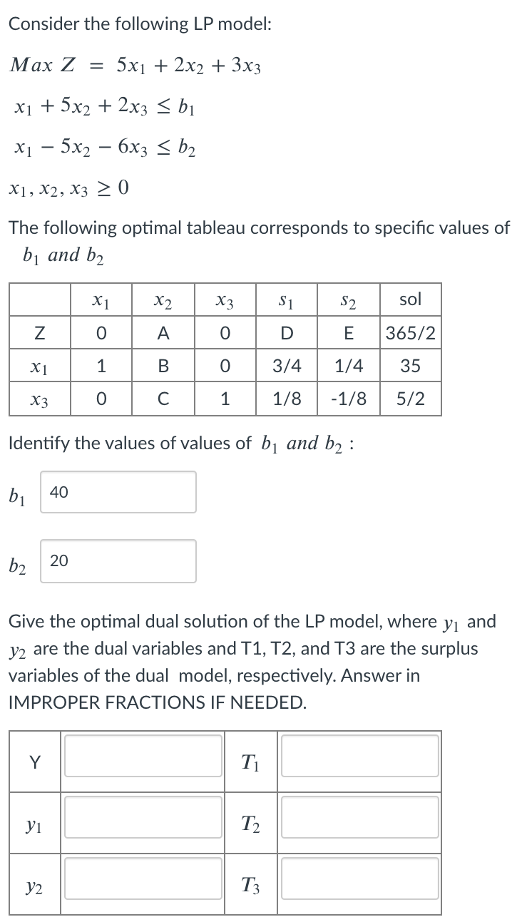Solved Consider The Following LP Model Max Z 5x1 2x2 Chegg