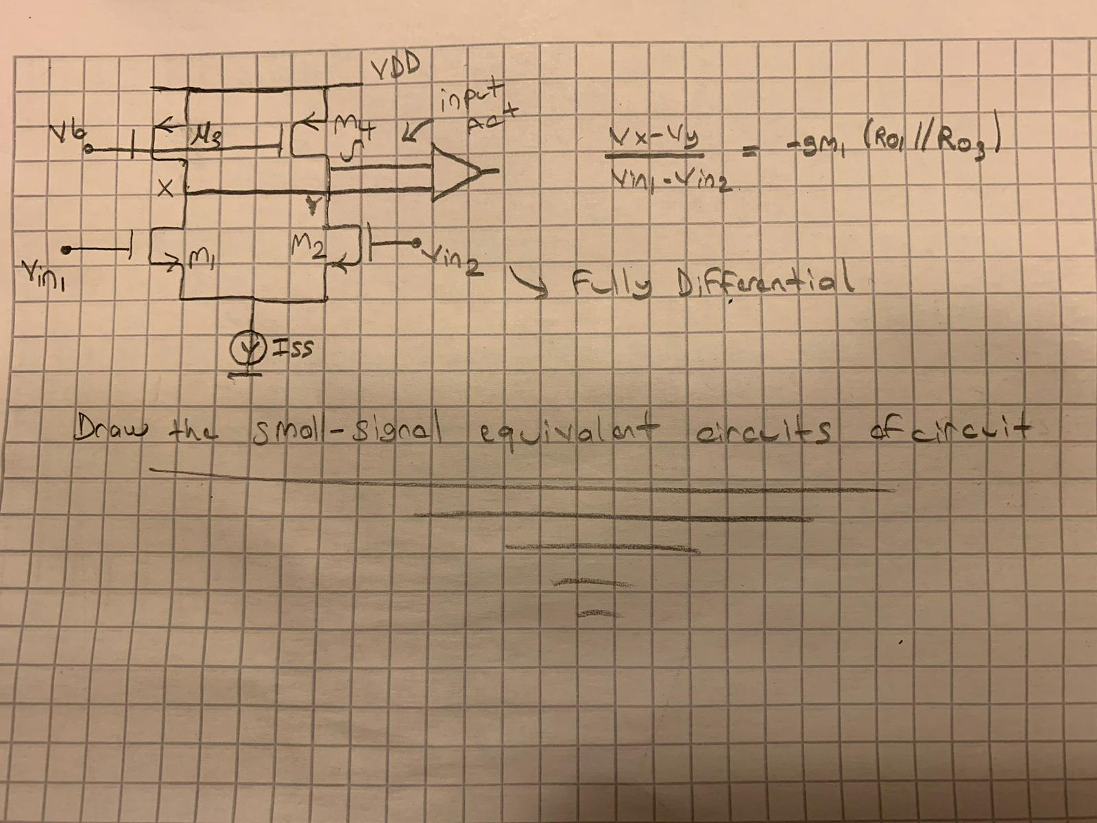 Draw The Small Signal Equivalent Circuits Of Circuit Chegg