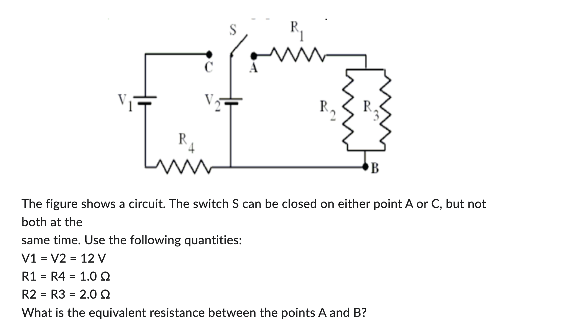 Solved The Figure Shows A Circuit The Switch S Can Be Chegg