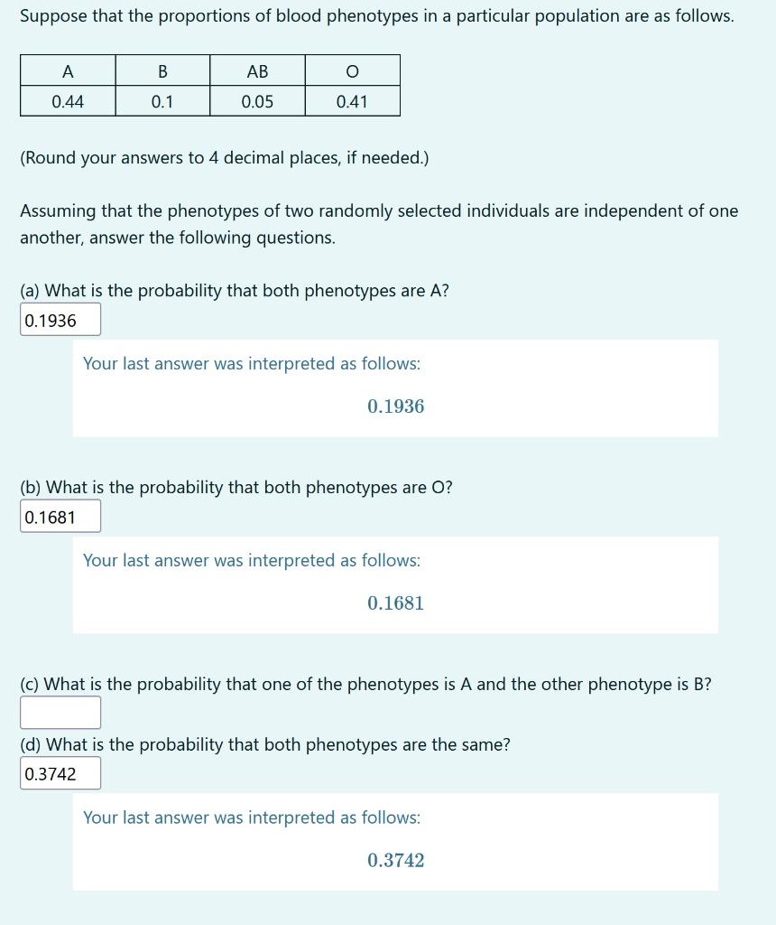 Solved 2 10 The Proportions Of Blood Phenotypes A B Ab Chegg Hot Sex