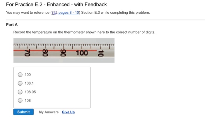 Solved A Record The Temperature On The Thermometer Shown Chegg