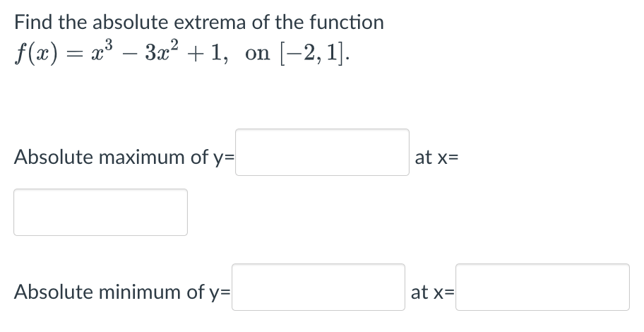 Solved Find The Absolute Extrema Of The Chegg