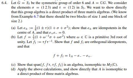 Let G S Be The Symmetric Group Of Order And Chegg