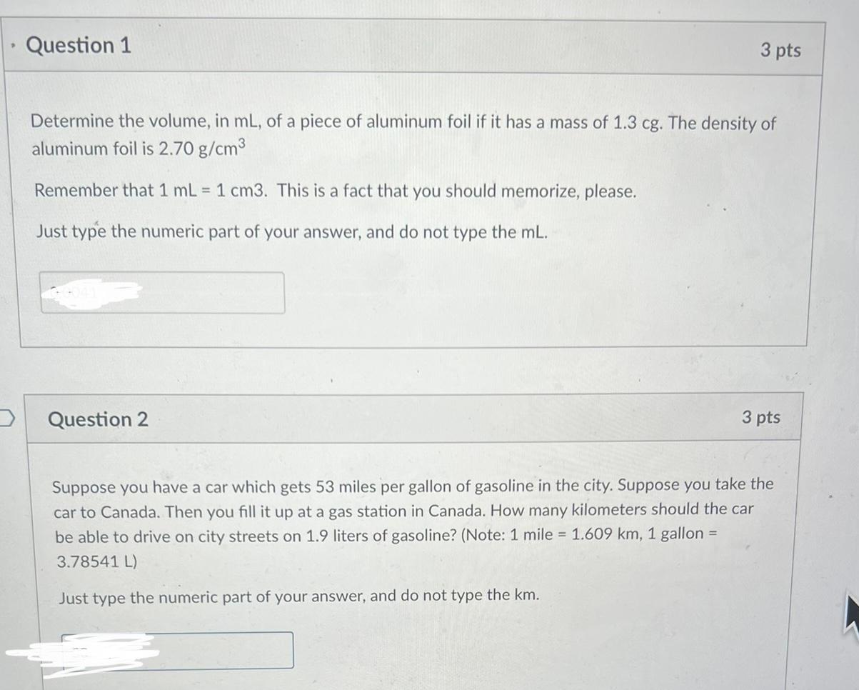 Solved Determine The Volume In ML Of A Piece Of Aluminum Chegg