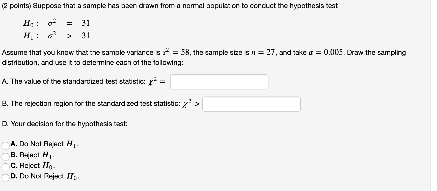 Solved Points Suppose That A Sample Has Been Drawn From Chegg