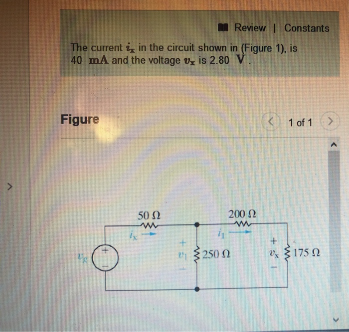 Solved M Review Constants The Current Ix In The Circuit Chegg