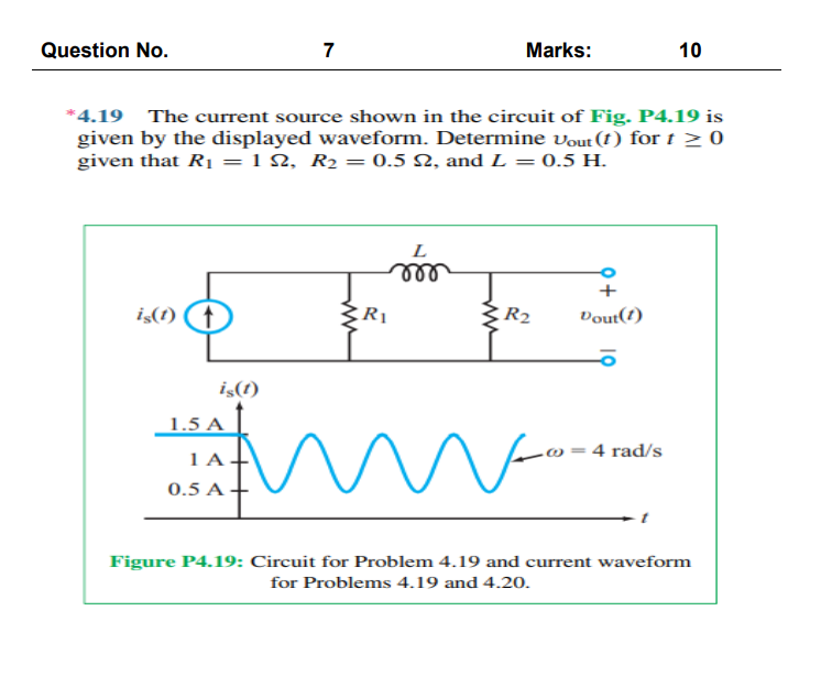 Solved 4 19 The Current Source Shown In The Circuit Of Fig Chegg