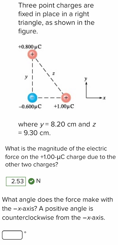 Solved Three Point Charges Are Fixed In Place In A Right Chegg