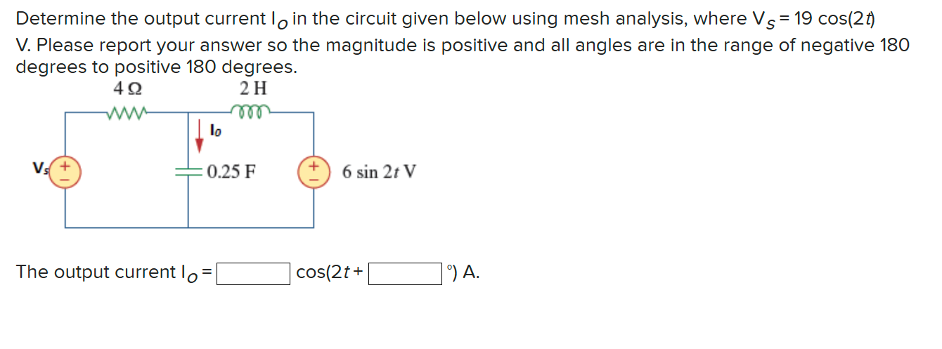 Solved Determine The Output Current Io In The Circuit Given Chegg