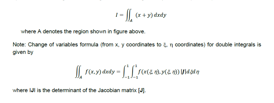 A 4 Noded Quadrilateral Element Is Shown Below The Chegg