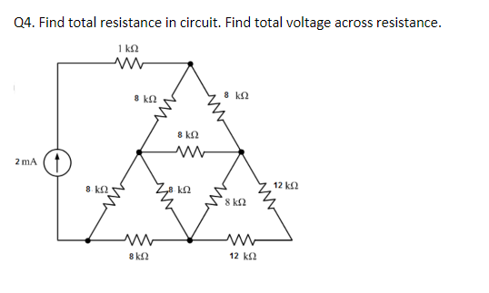 Solved Q4 Find Total Resistance In Circuit Find Total Chegg